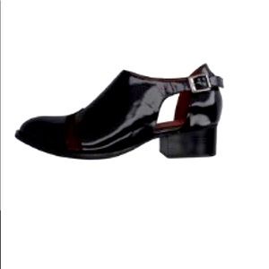 Jeffrey Campbell Black Patent Cutout Loafers